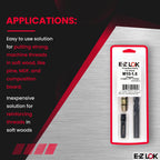 E-Z LOK-901050 Hex Threaded Insert Installation Kit for Soft Wood - Flanged - M10-1.5 x 13mm