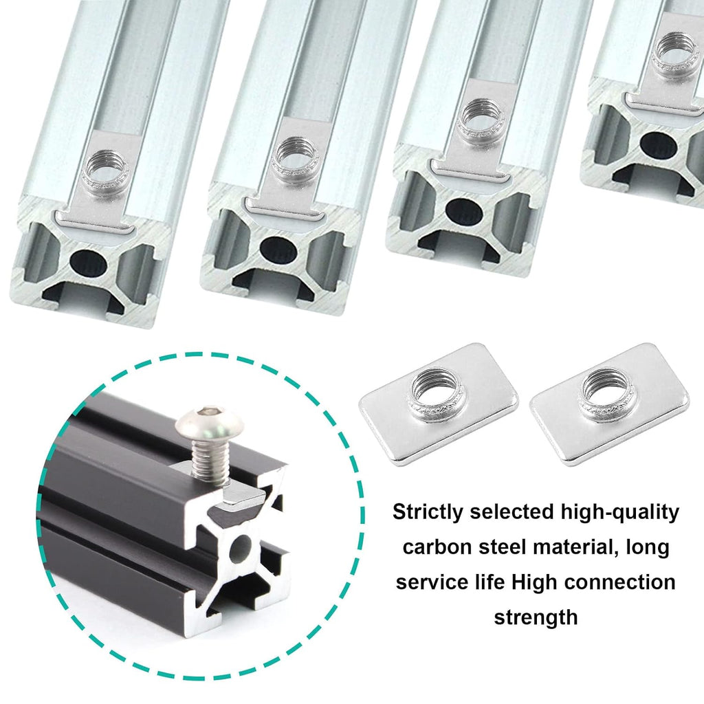 M5 Flat Sliding T-Nuts, 100pcs, 2020 Series