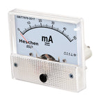Heschen 85C1-50mA Rectangle Panel Mounted Current Meter Ammeter Tester DC 0-50 mA Class 2.5 White