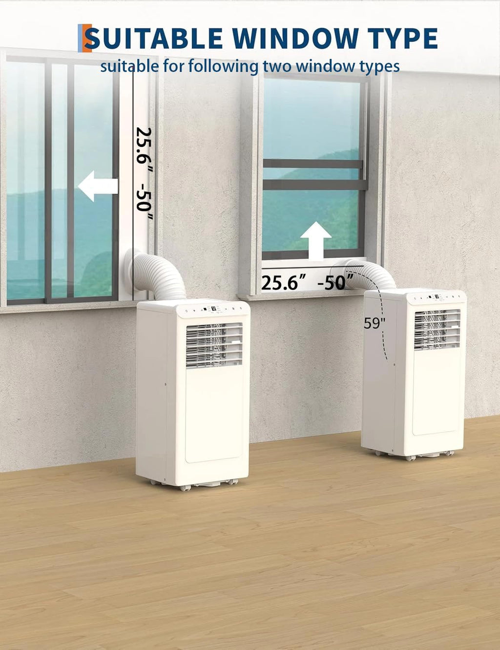 8,000 BTU Portable Air Conditioner, 3-in-1 Portable AC Unit with Cool, Dehumidifier & Fan Modes, Covers Rooms up to