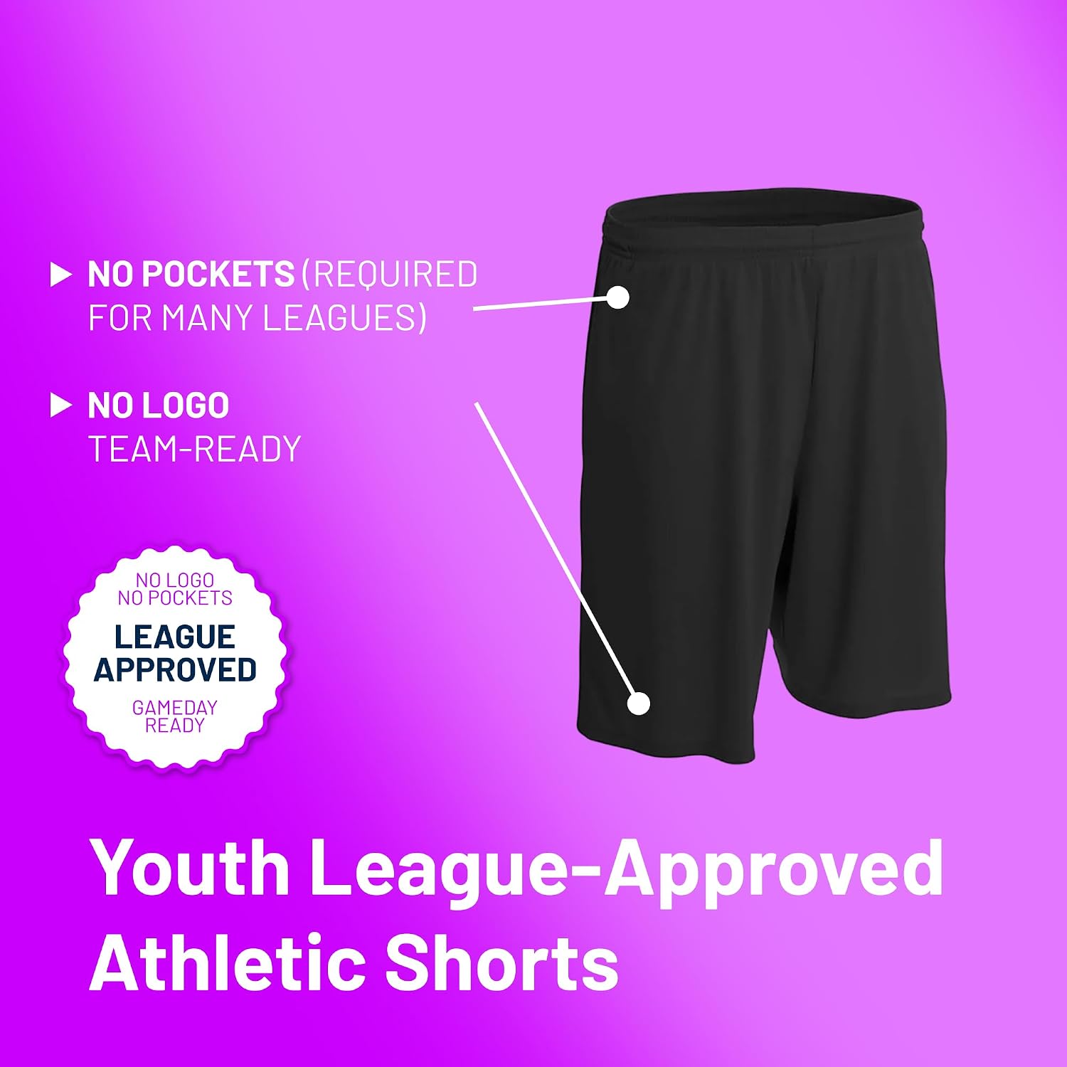Youth Basketball shorts boys - no pockets - Boys Basketball Shorts Gym Shorts Black Shorts Football Lacrosse