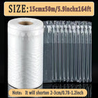 Inflatable Bubble Wrap Roll 7.8inch x 166ft with Pump, Air Pillows for Shipping Packaging, Breakpoint Perforation
