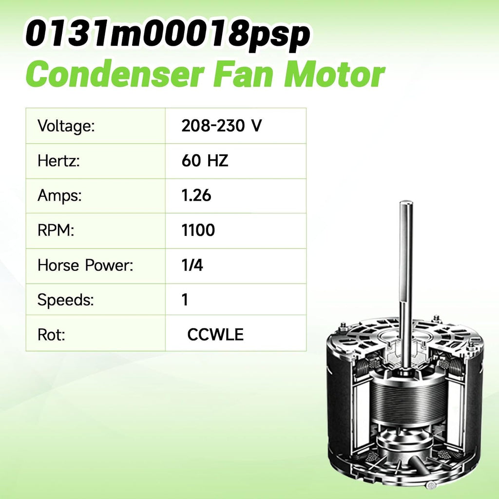 0131M00018P Condenser Fan Motor Replacement for Goodman