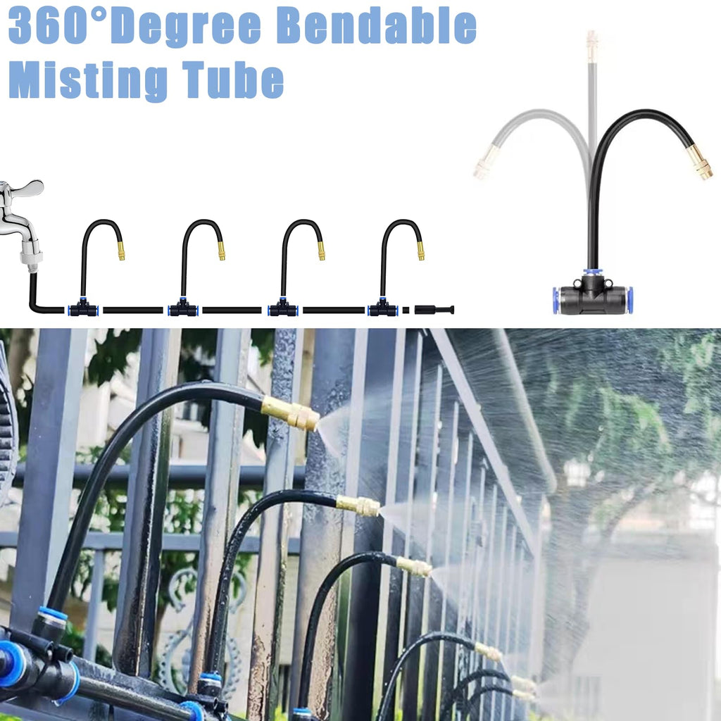 49.21Ft Drip Irrigation Kit System, 360° Bendable Garden Irrigation System
