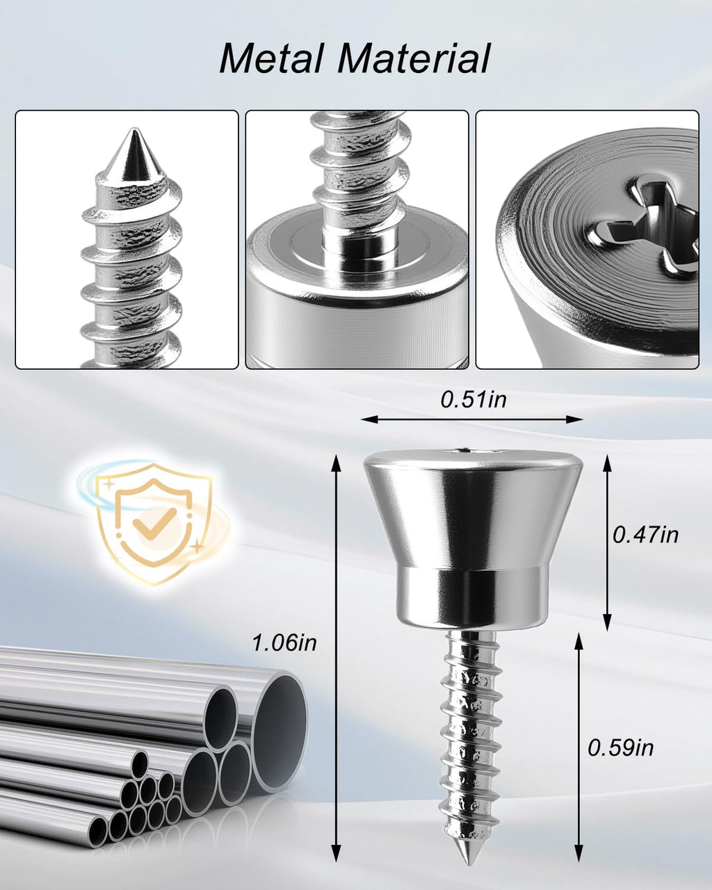 4Pcs Refrigerator Door Handle Mounting Screws Fit for Whirlpool Fridge