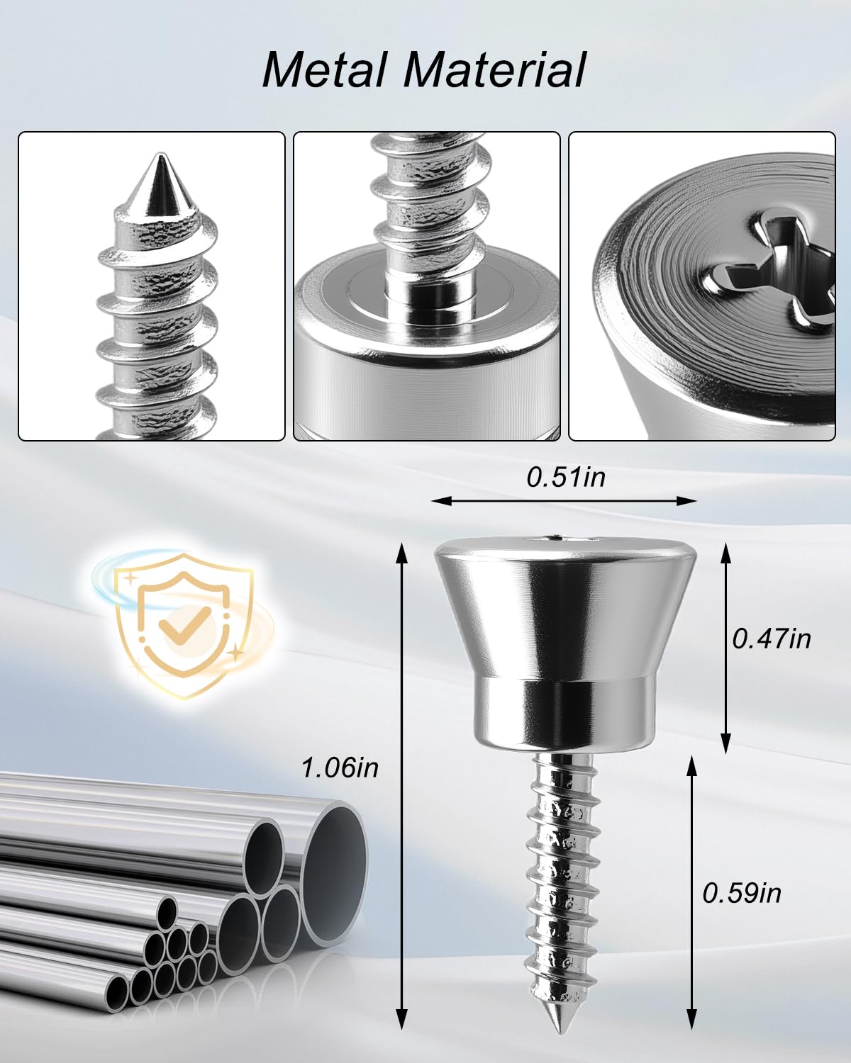 4Pcs Refrigerator Door Handle Mounting Screws Fit for Whirlpool Fridge