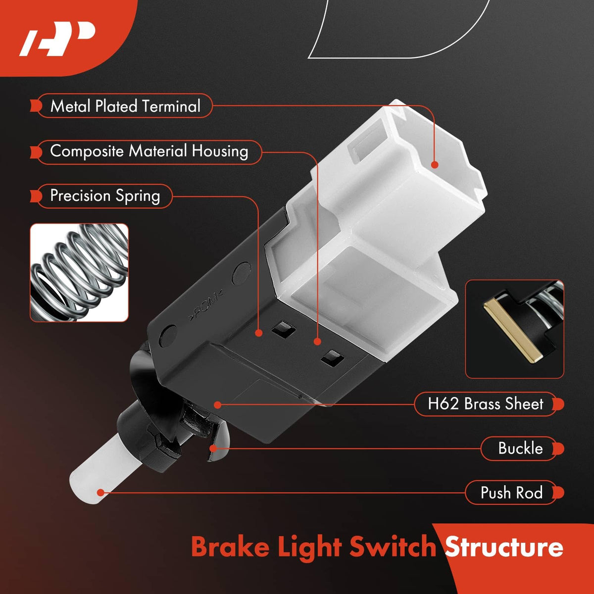 A-Premium Brake Light Switch Lamp Compatible with Land Rover