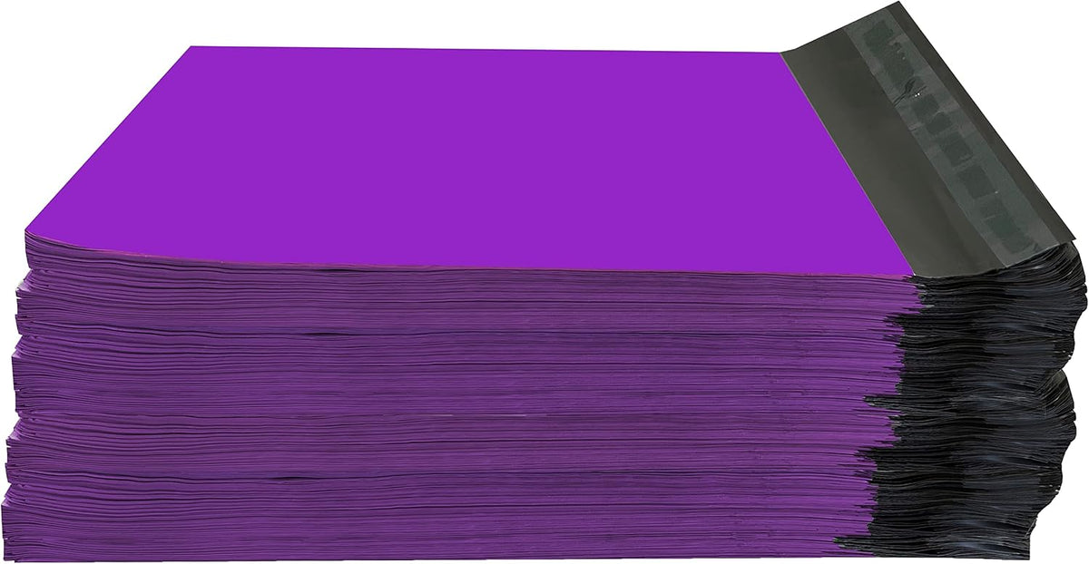 Purple Poly Mailer Envelopes 7.5" x 10.5" Pack of 100