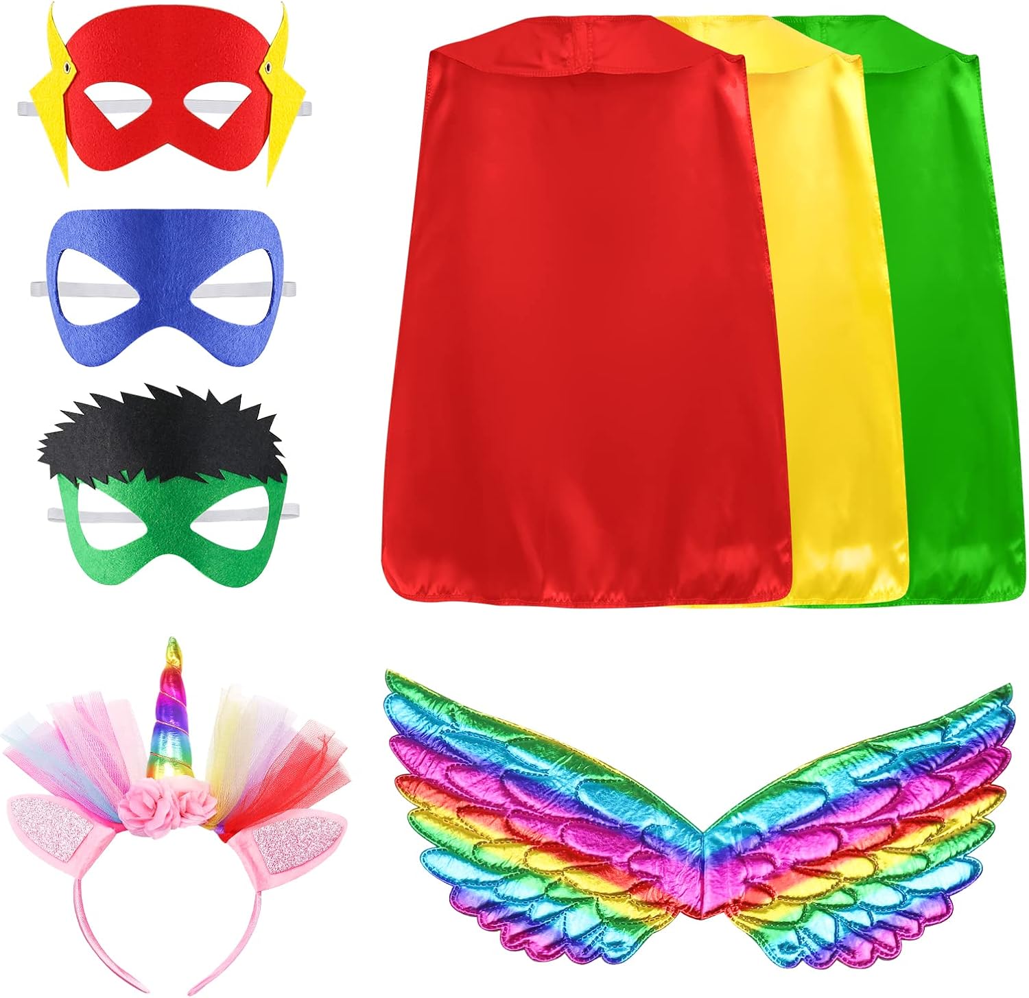 Girls Dress up Trunk Girl Pretend Play Costumes,12pcs Role Play Set | with Supergirl Hero Costumes for Toddler Little