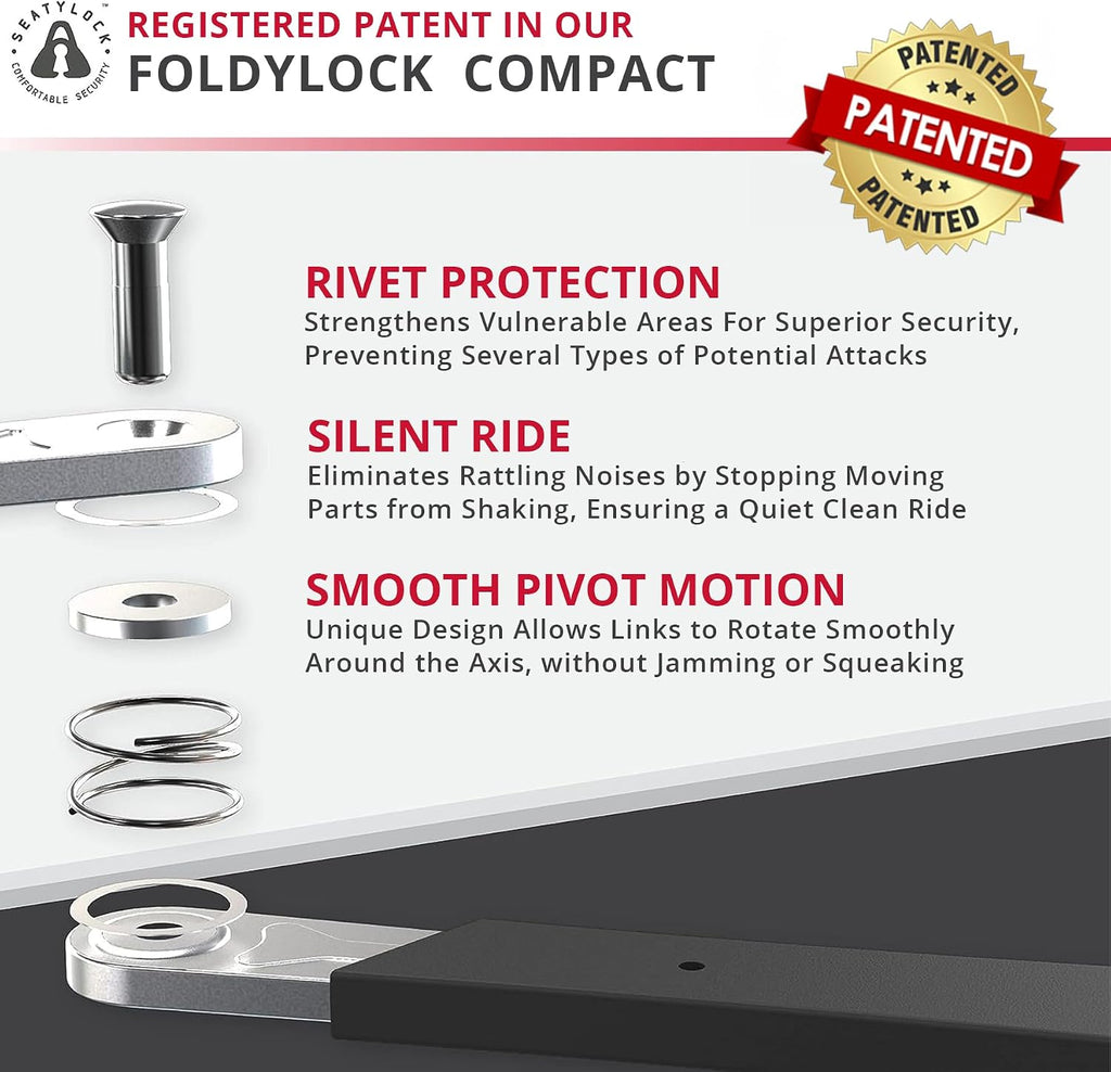 FoldyLock Compact Lightweight Patented Folding Bike Lock 33.5 in | Award Winning Smart Secure Guard High Security
