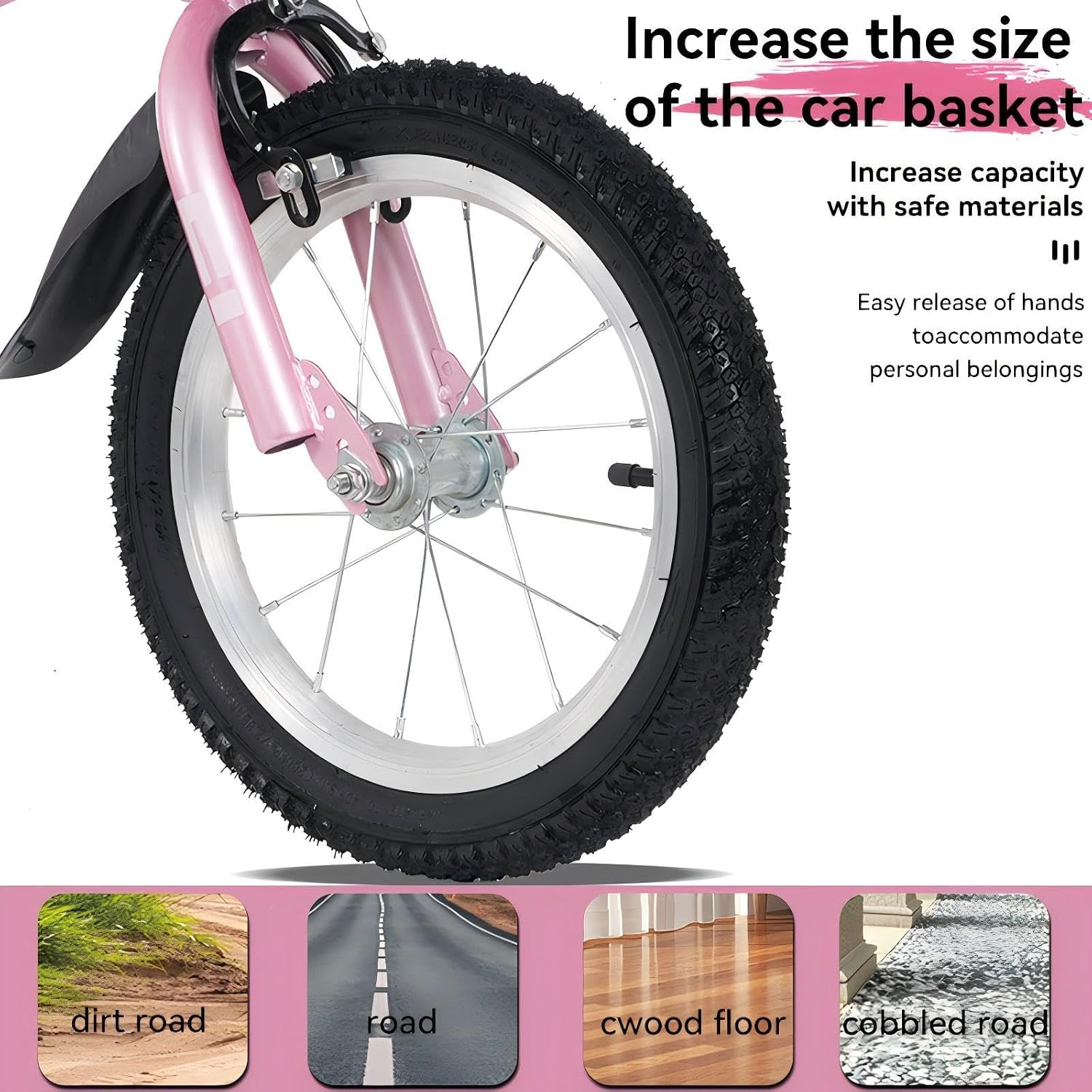 16 18 inch Sporty Kids Bike with Training Wheels and Stand Adjustable Saddle Suitable for Boys and Girls Aged 4-8