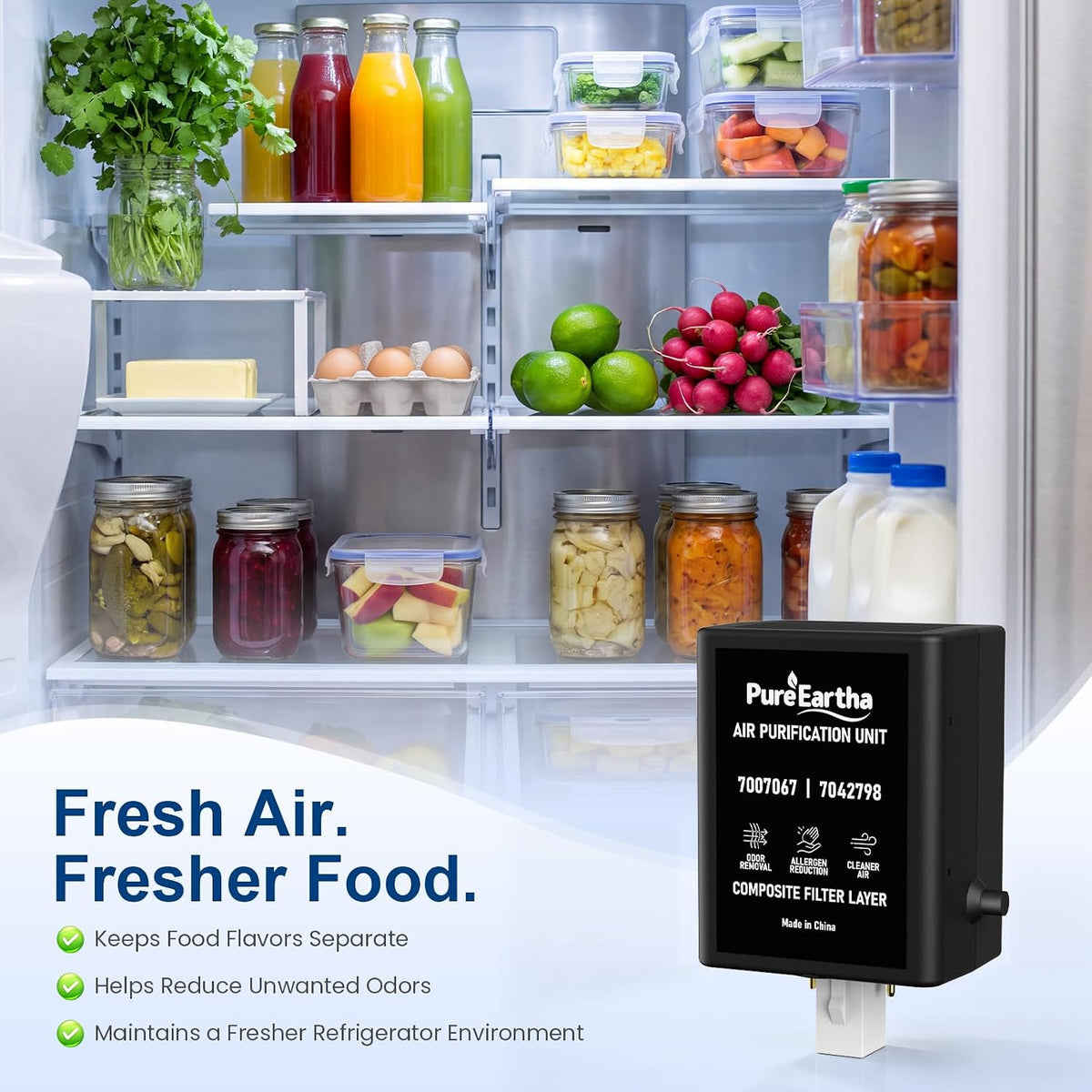 Air Purification Cartridge Filters for Sub-Zero Refrigerators