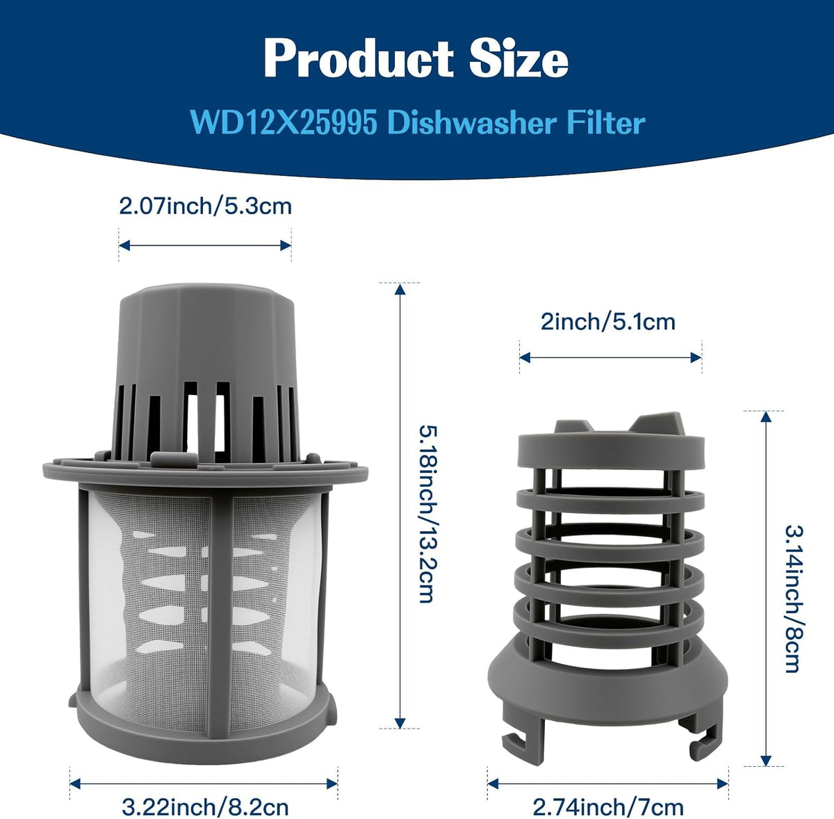 Dishwasher Fine Filter and Basket for GE DDT700SGN8WW