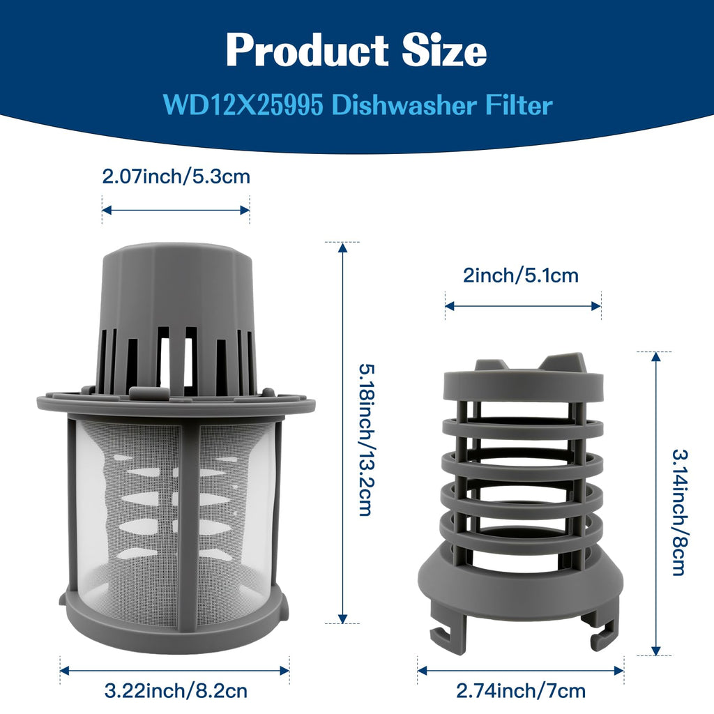 Dishwasher Fine Filter and Basket for GE GDF511PGM4WW