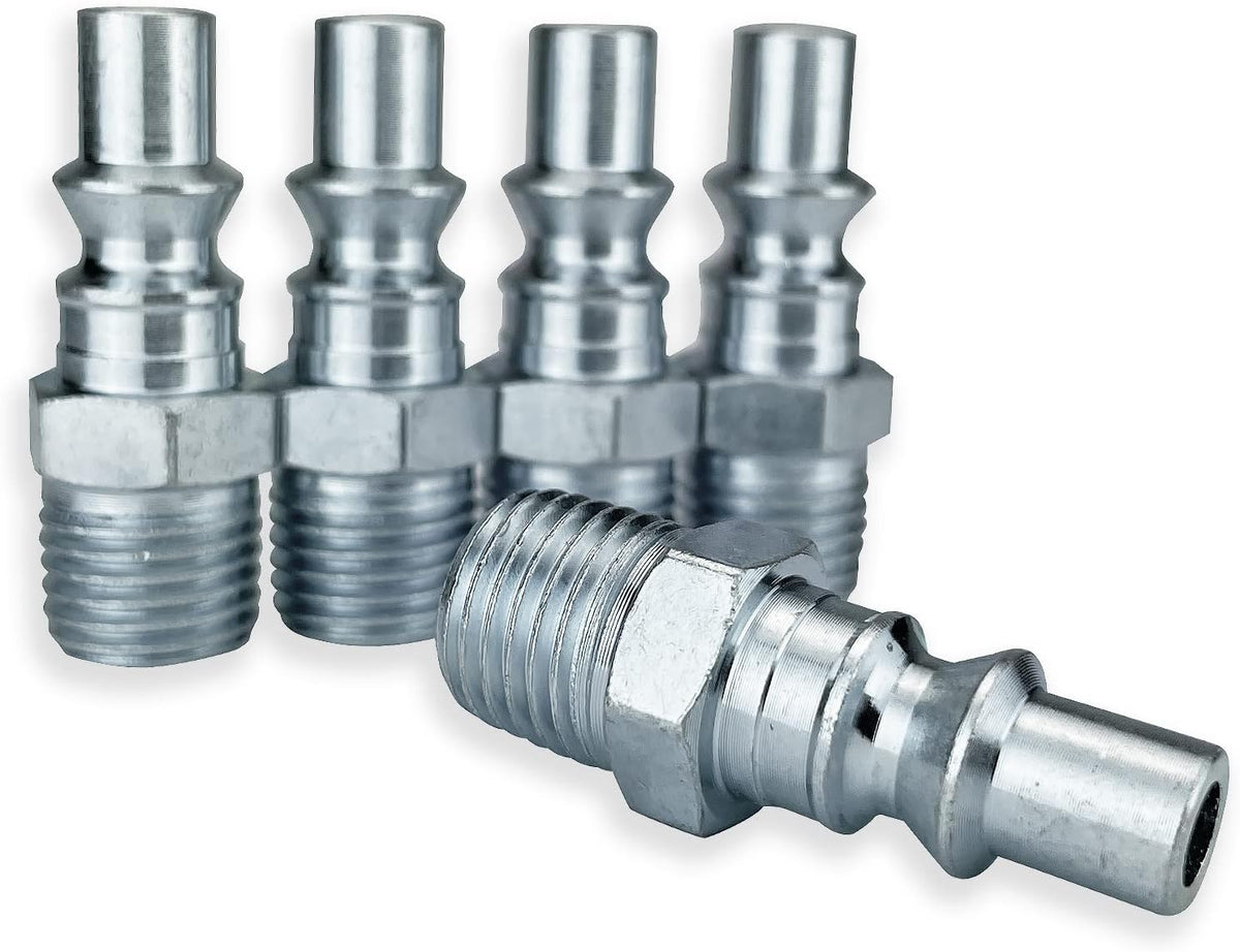 5 ARO Style 1/4" NPT Male Coupler Nipples for Shop Air Line Hose Tools by TYK Industries