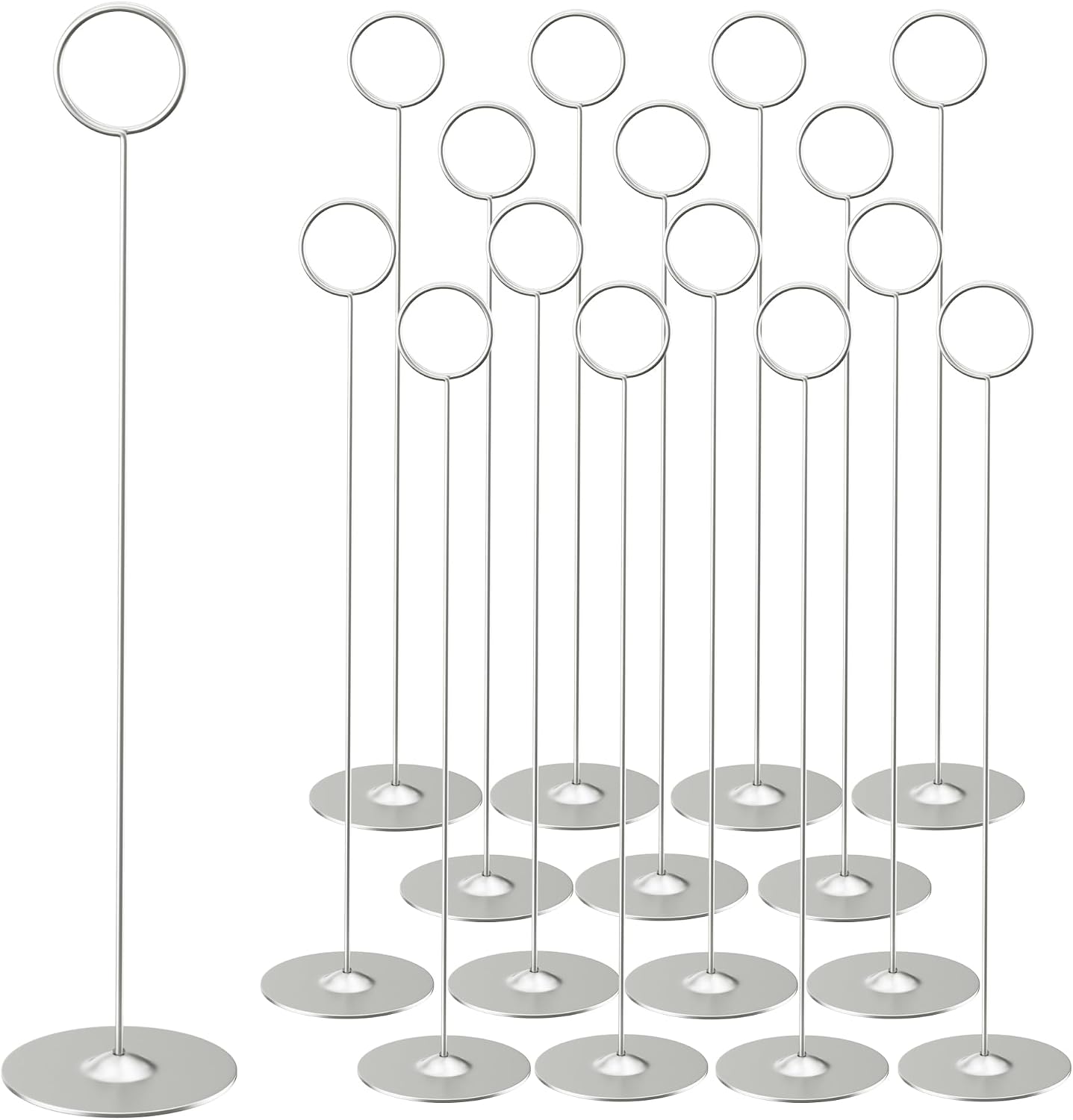 16PK Place Card Holders 12 Inch Table Number Holders Table Card Holders Steel Card Holders for