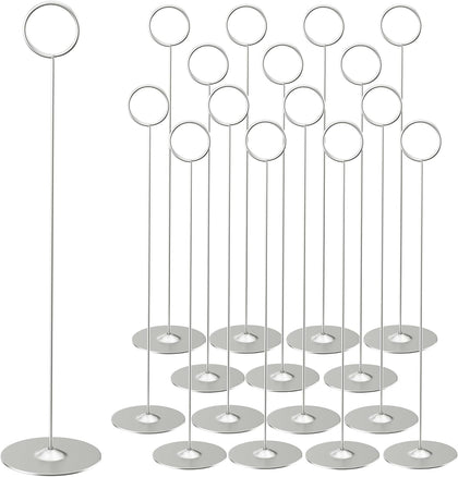 16PK Place Card Holders 12 Inch Table Number Holders Table Card Holders Steel Card Holders for