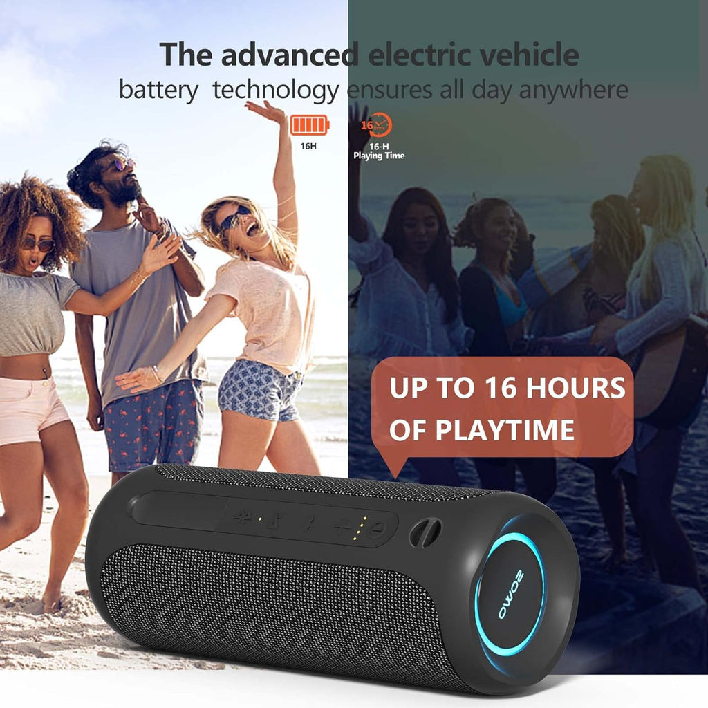 Wireless Portable Speaker,IPX7 Waterproof Bluetooth Speaker, 25W Loud Stereo Sound, Bassboom Technology, TWS Pairing