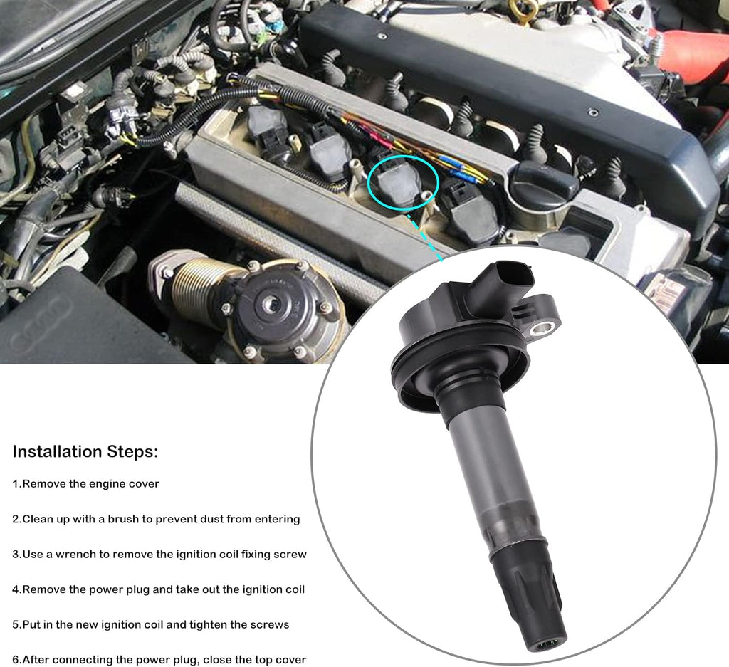 Ignition Coil Pack & Spark Plugs Set of 6 Fits for 3.7 3.5 V6 Ford Edge Taurus Explorer Flex Lincoln MKS MKZ MKT MKX