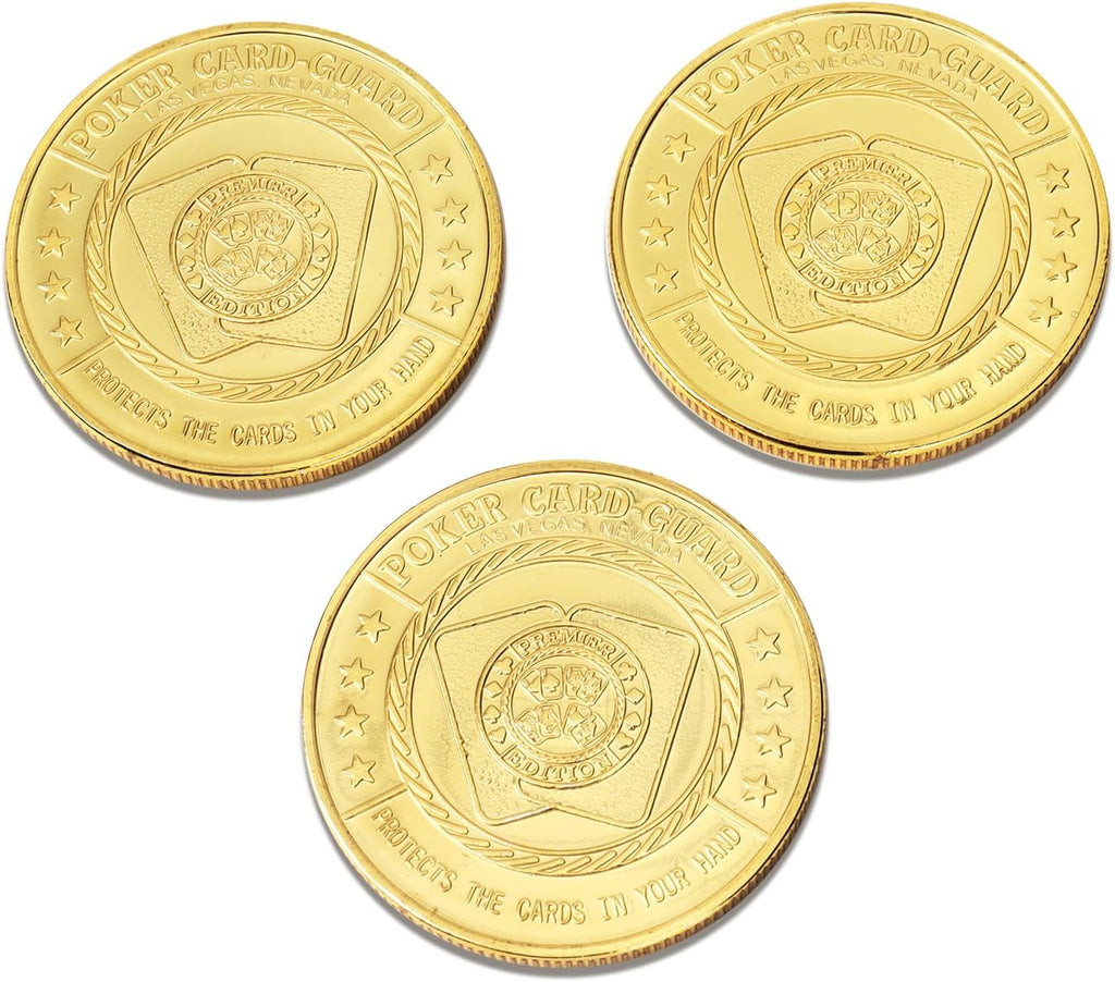 GSE Set of 3 Metal Casino Buttons - Small Blind, Big Blind, Dealer Button | Professional Texas Hold‘em Poker Button