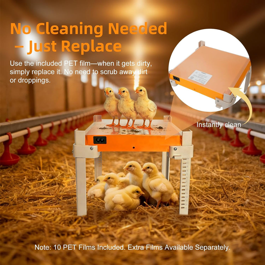 Chicken Coop Heater, Briidea Chick Brooder Heating Plate with 110–130℉ Constant Temperature for Chick Safety
