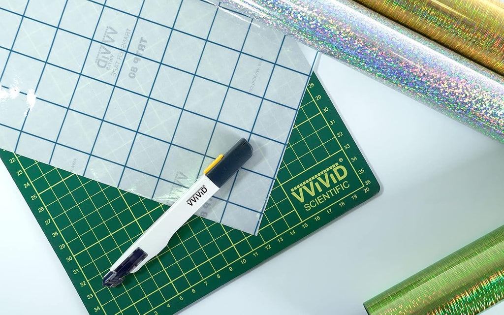 VViViD Vinyl Transfer Tape Roll Clear with Blue Alignment Grid Application Tape for Signs Crafts Decals Medium Tack