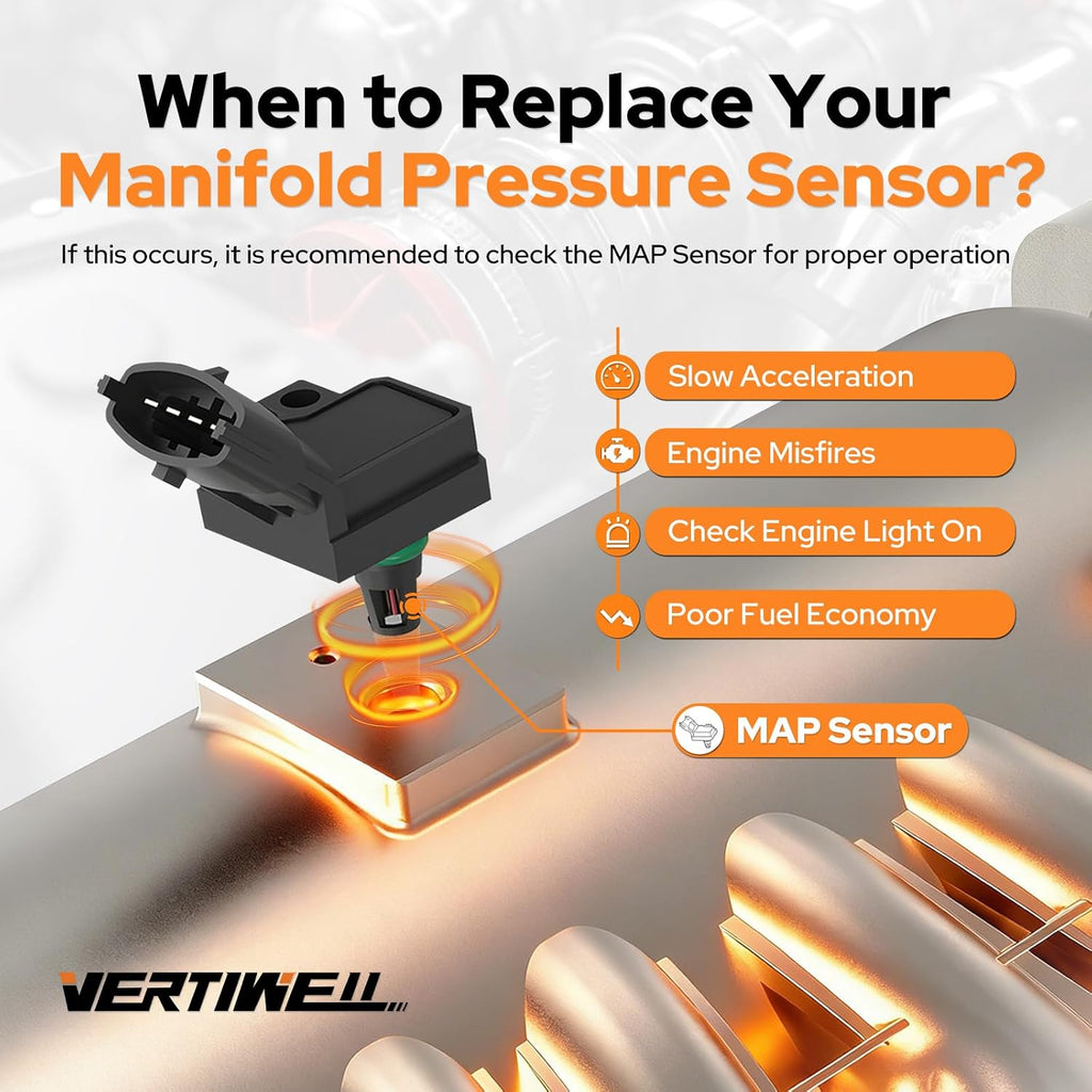 Manifold Absolute Pressure MAP Sensor Compatible with Toyota Corolla Camry Prius CHR C HR Avalon Lexus ES300h NX300h Scion iM 1.8L 2.0L 2.5L L4 2012-2020 2021 2022 2023 2024 Replaces AS629