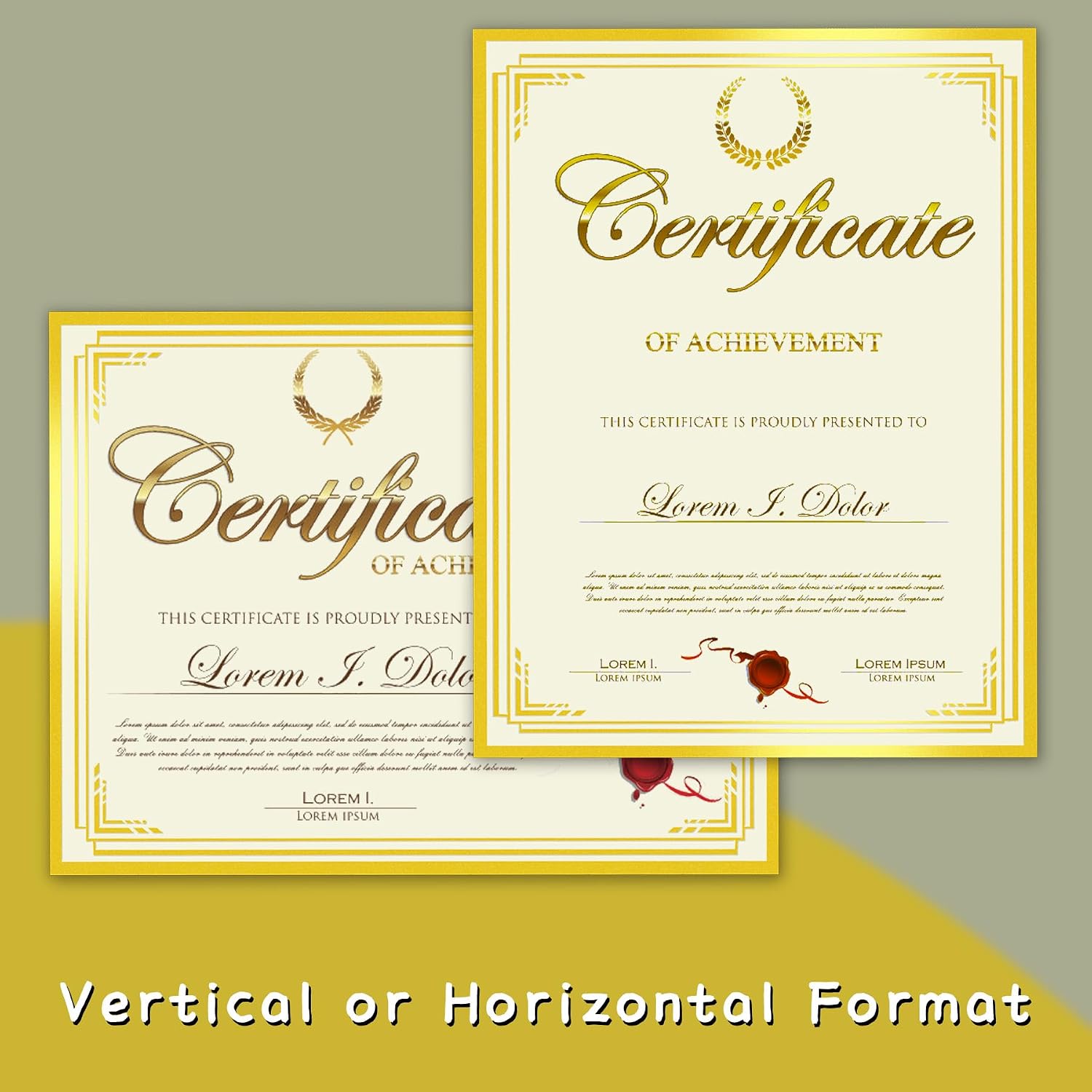 25 Sheets Certificate Paper 8.5 x 11 for Printing, Blank Gold Foil Border Diploma Paper, 180 GSM Award Certificate