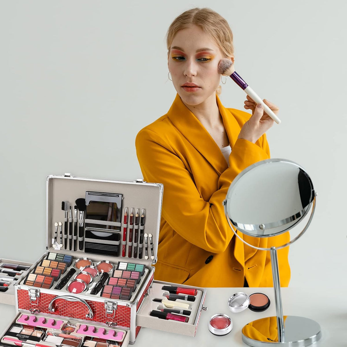 All in One Makeup Kit for Teens, 106 Pcs Professional Makeup Kit for Women Full Kit, Include Eyeshadow Palette