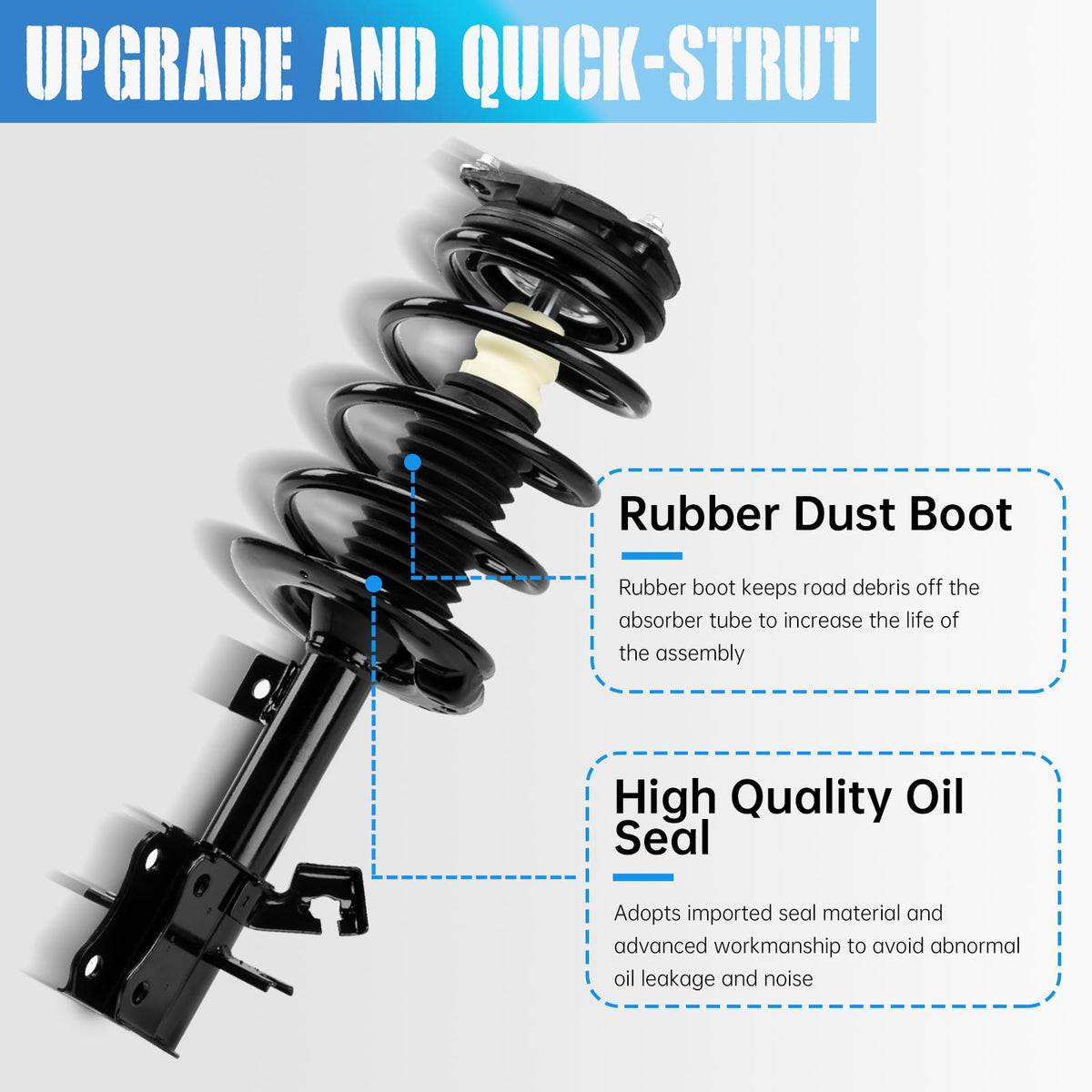 TRIBLE SIX Front Struts Assembly w/Coil Spring, 172378 172379,Set of 2