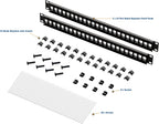 iwillink Blank Keystone Patch Panel 24 Port, Network Patch Panel 1U, 2-Pack