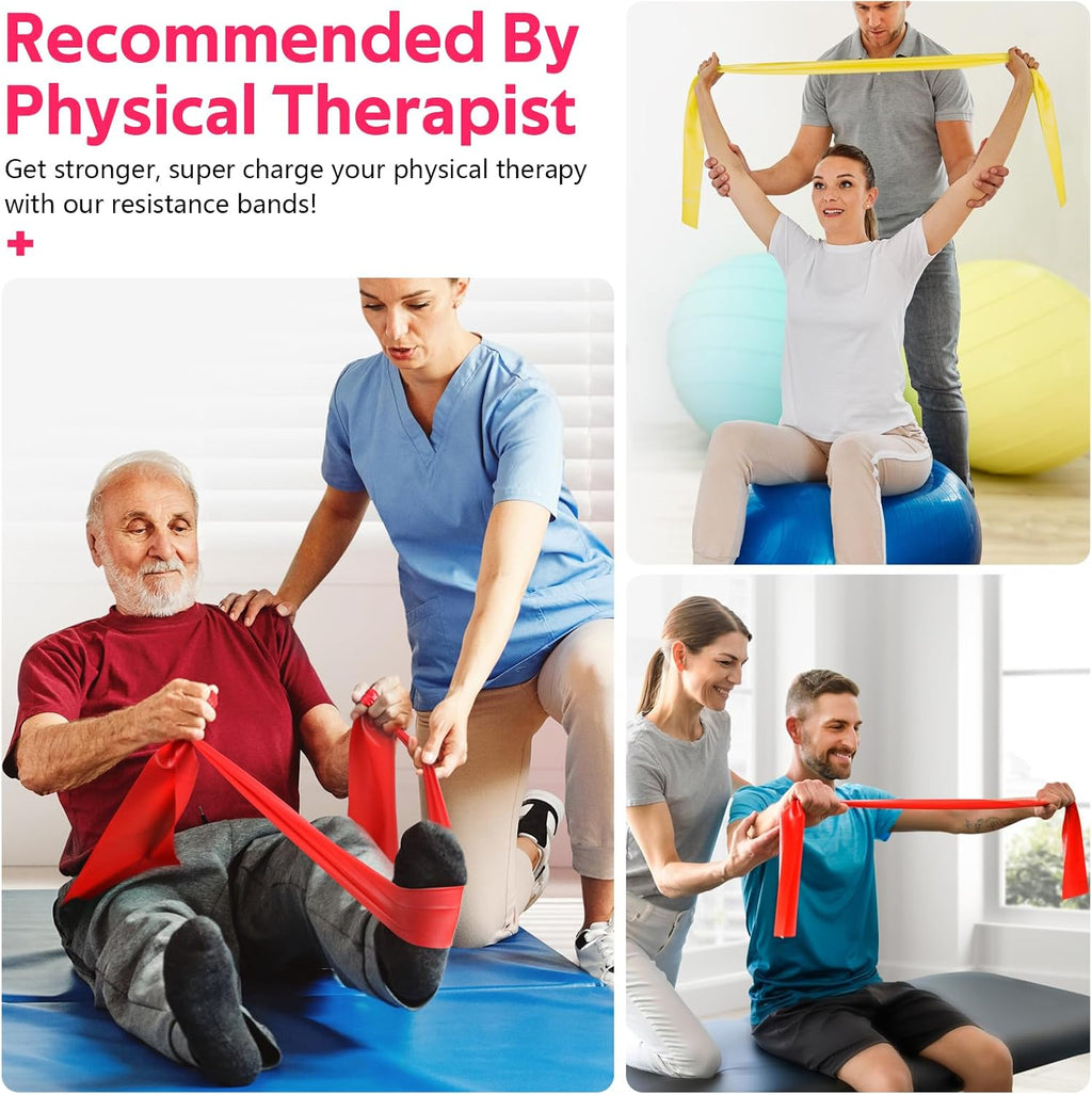 Resistance Bands for Working Out, Exercise Bands for Physical Therapy, Stretch, Recovery, Pilates, Rehab, Strength