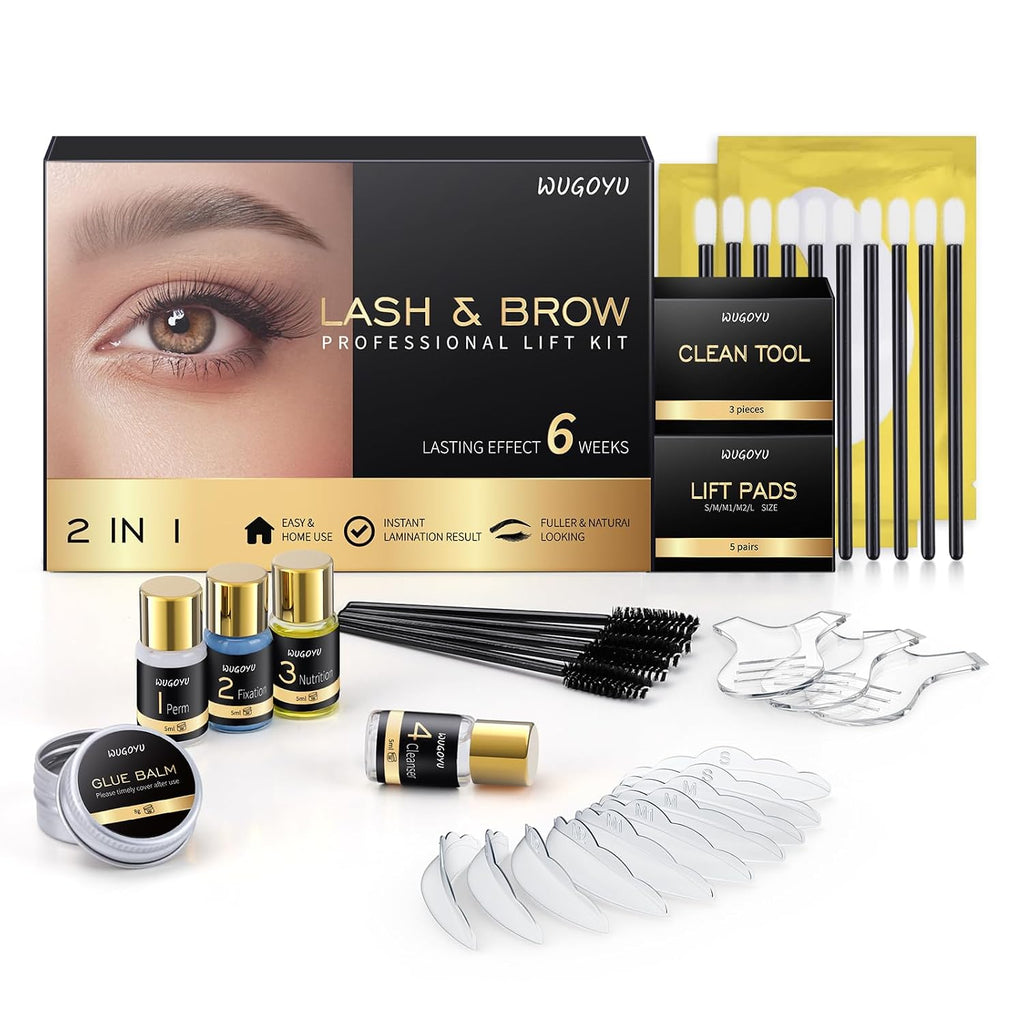Lash Lift Kit - Brow Lamination Kit, Eyebrow Lamination Kit, Professional Eyelash & Brow 2 IN 1 Perm Kit, Eyebrow