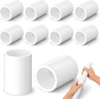 10 Pcs 1-1/2 Inch PVC Coupling Fittings, Socket x Socket