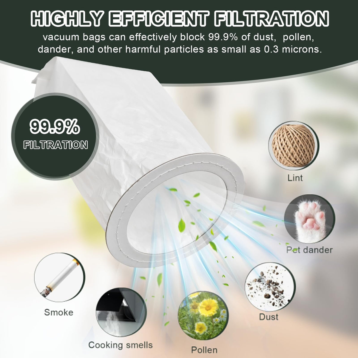10 Pack Vacuum Cleaner Bags Replacement for Oreck XL Ironman Vacuums