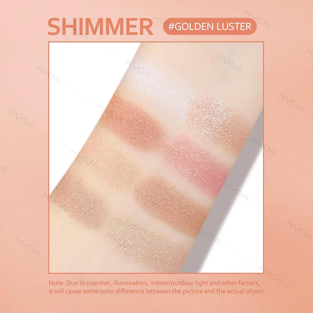 8 Colors Baked Powder Palette, Mulitiuse Baked Powder for Eyeshadow Highlighter Contour, Lightweight Blendable