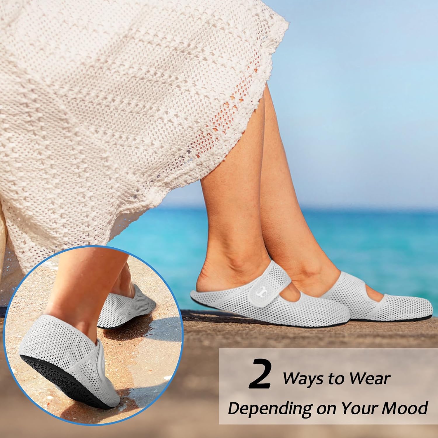 Water Shoes for Women Men Barefoot Beach Swim Aqua Socks Summer Wide Slides Sandals Quick Dry Pool River Sea Sock Shoes