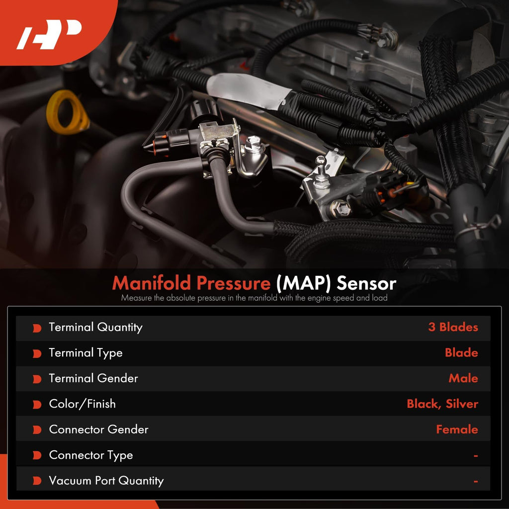 A-Premium Fuel Pressure Sensor Compatible with Audi, Volkswagen & Porsche