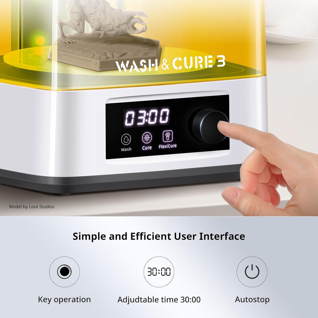 Wash and Cure Station 3.0, Washing Size of 165 x 100 x 180 mm | Post-Process for Most LCD/SLA/MSLA/DLP Resin 3D