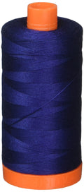 A1050-2784 Solid 50wt 1422yds Dark Navy Mako Cotton Thread