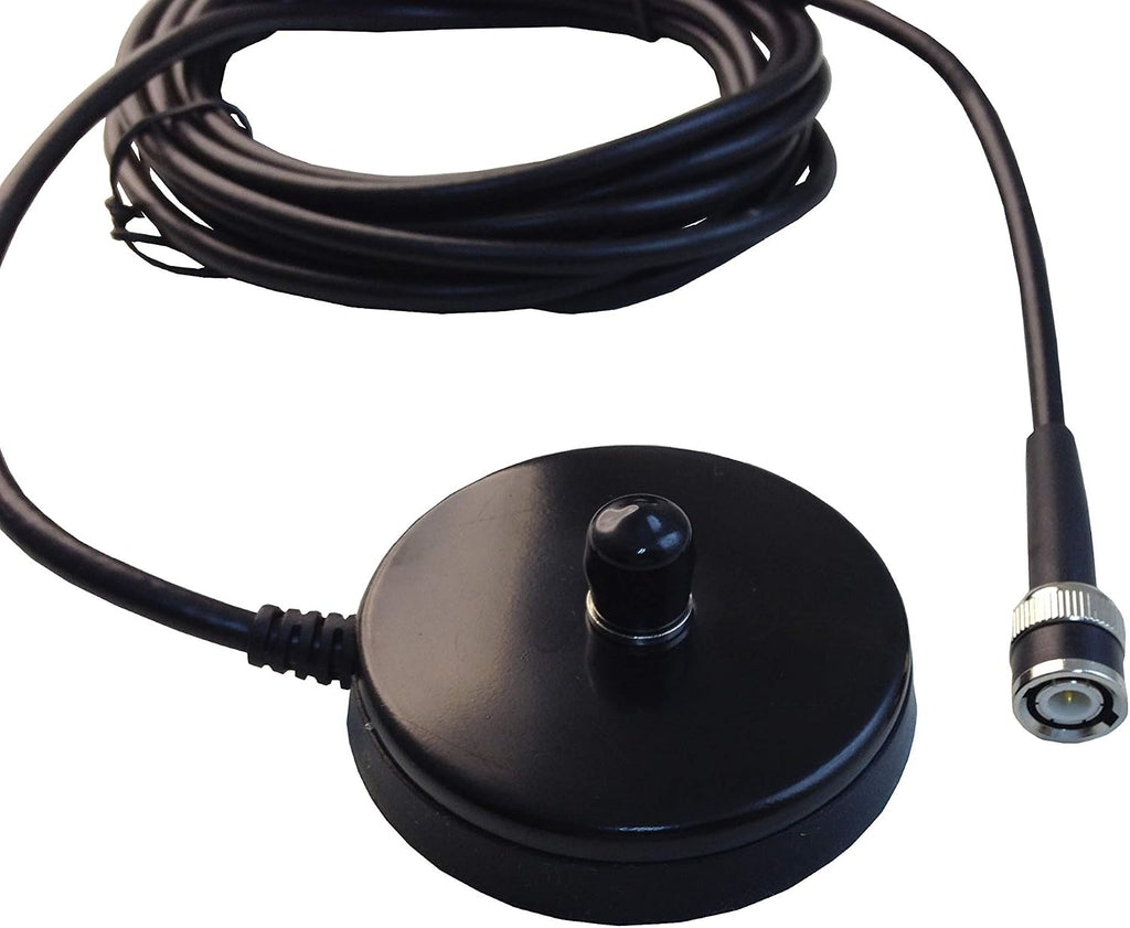 TW-35B Magnetic Antenna Mount with BNC Female Connector and RG-58 Coax Cable for Handheld Ham Radio & Two-Way Radio