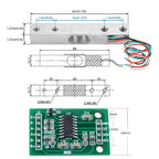 2sets 5kg Load Cell Weight Sensor + HX711 Load Cell Amplifier Module Weighing Sensor Dual-Channel 24 Bit Precision A/D Module