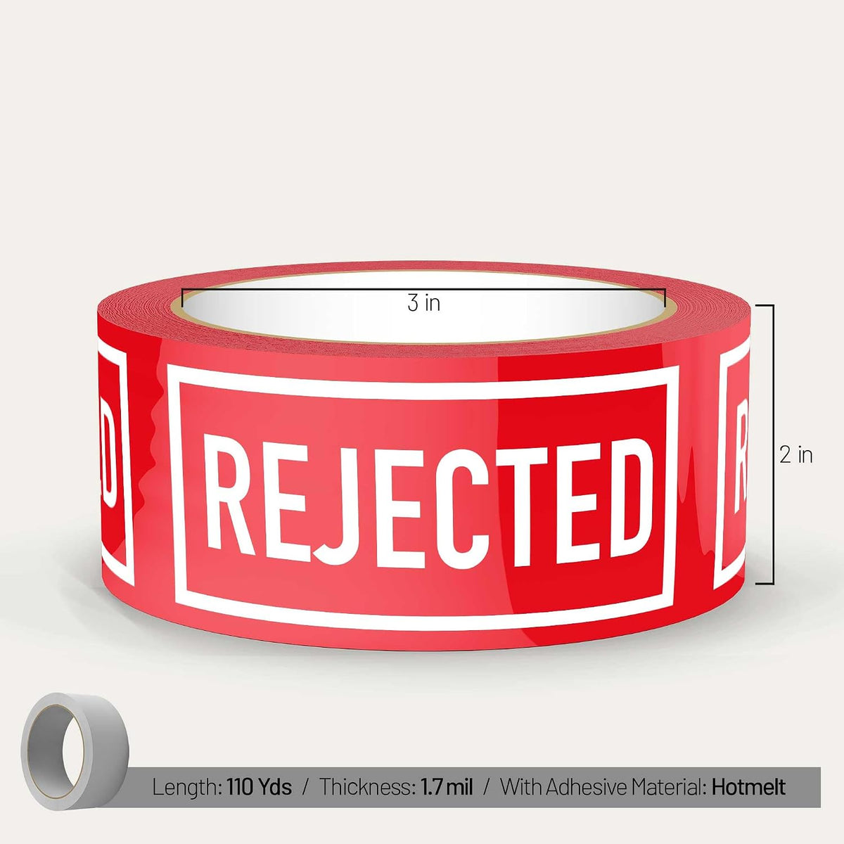 Warning Label Tape for Shipping, Caution Packaging Tape Roll for Parcel, Package, Cardboard, Boxes, HotMelt Sealing