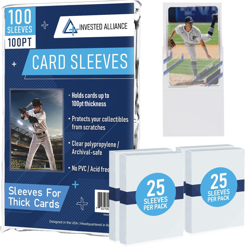 Premium Penny Sleeves for Trading Cards | Soft Trading Card Sleeves for Baseball Cards, Ultra Clear Plastic Pro