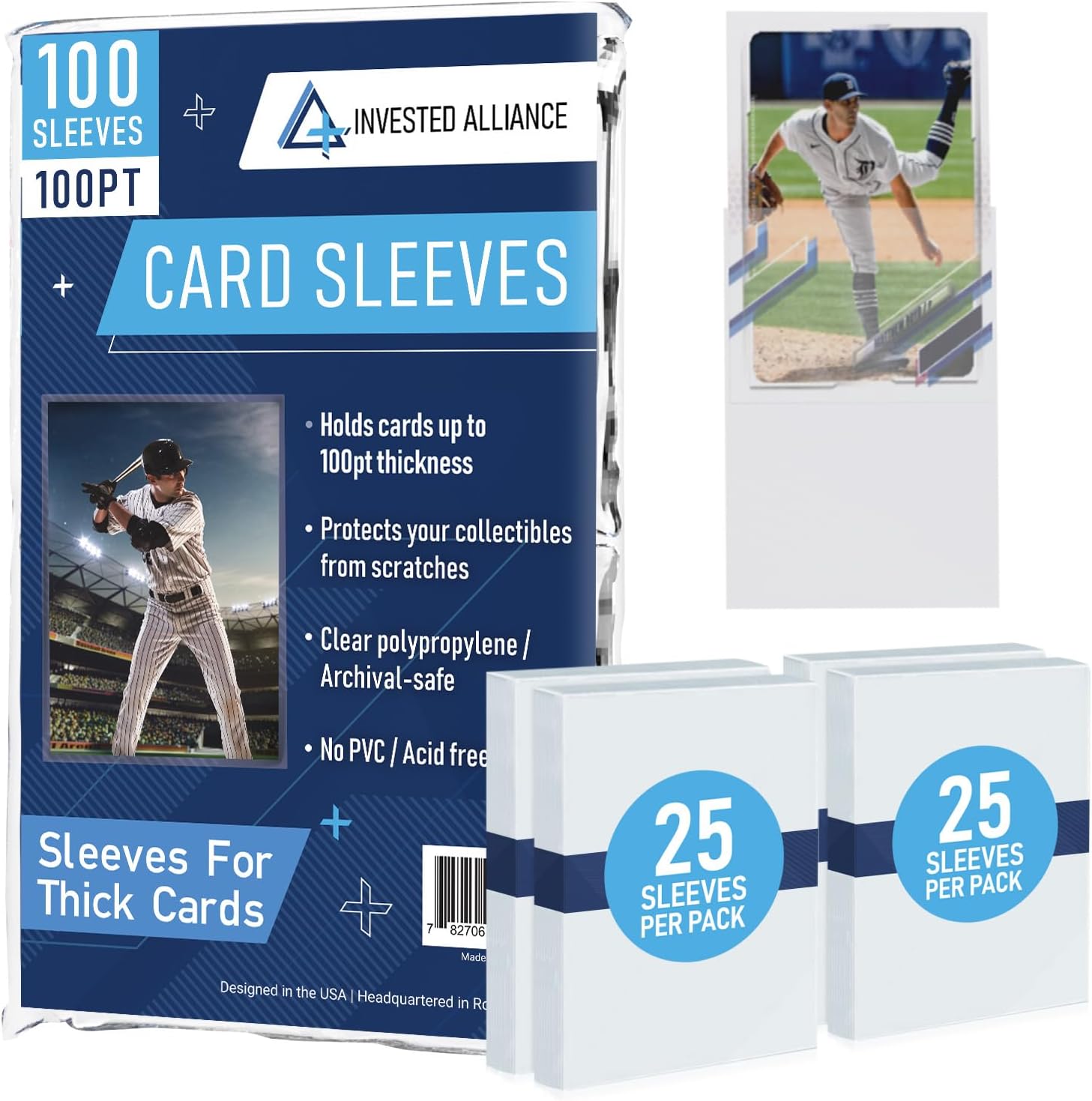 Premium Penny Sleeves for Trading Cards | Soft Trading Card Sleeves for Baseball Cards, Ultra Clear Plastic Pro
