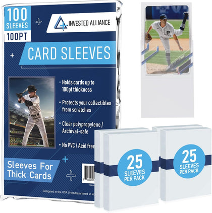 Premium Penny Sleeves for Trading Cards | Soft Trading Card Sleeves for Baseball Cards, Ultra Clear Plastic Pro
