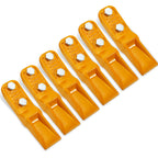 CarBole 6 Pcs Digging Bucket Teeth with Bolts for Skid Steer Loader Backhoe