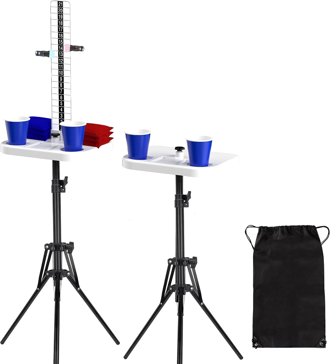 Cornhole Scoreboard 2 Sets Cornhole Score Keeper with Drink Holder Corn Hole Game Accessories for Outside, Yard Game