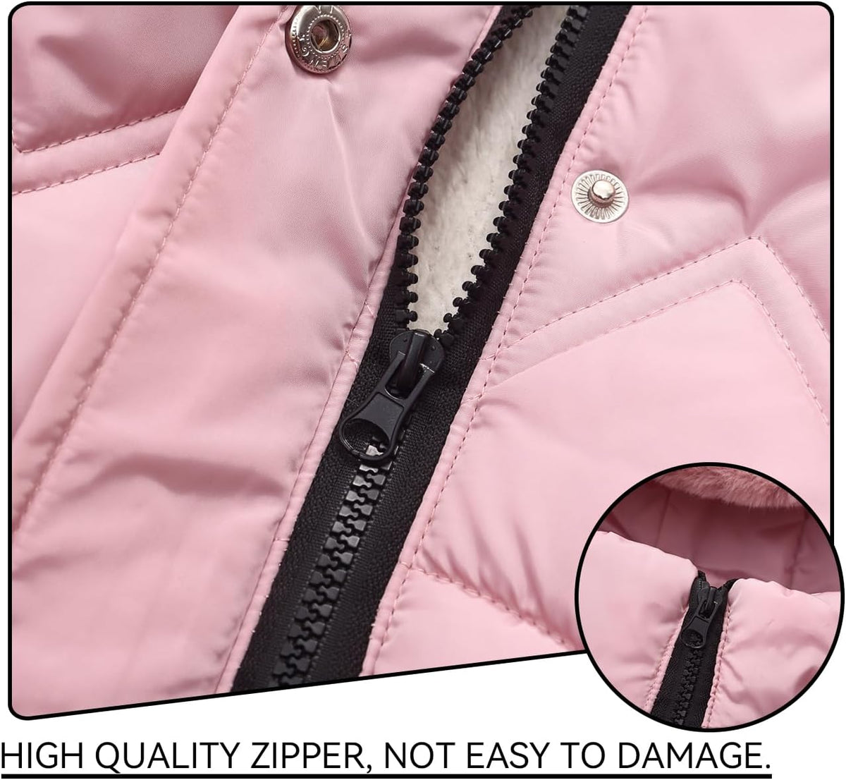 Girl Winter Dress Coats Hooded Fleece Jacket Kid Padded Heavy Parka | Elasticized Waist Belt; Warm Quilted Thick