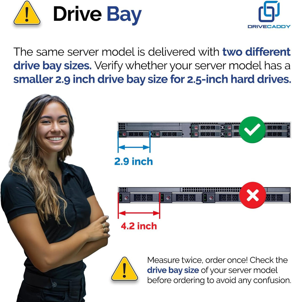 DRIVECADDY 3-Pack 2.5" SFF Caddy Tray - fits Dell PowerEdge 17-14th Gen